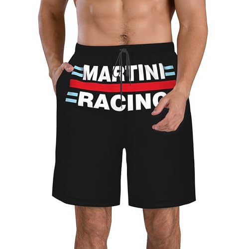 KVHSVEGO Compatible with Martini Racing Herren-Strandshorts mit Tasche, Sommershorts, lässige Shorts von KVHSVEGO