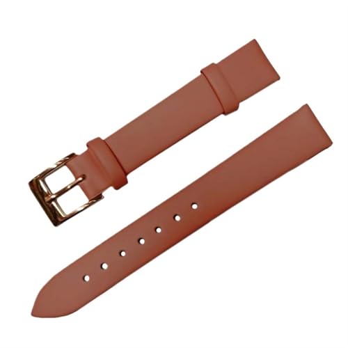 KVIVI Uhrenarmband,Leder Uhrenarmband 12mm 14mm 16mm 18mm 20mm 22mm Leder Uhrenarmband Riemen Armbands für Frauen Männer Braun Black Belt Band Watch Zubehör (Color : Brown 2, Size : 16mm) von KVIVI