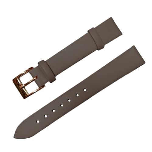 KVIVI Uhrenarmband,Leder Uhrenarmband 12mm 14mm 16mm 18mm 20mm 22mm Leder Uhrenarmband Riemen Armbands für Frauen Männer Braun Black Belt Band Watch Zubehör (Color : Coffee 2, Size : 14mm) von KVIVI