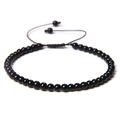 KVOHBED Kristall Armband, Armbänder Mit Perlen Aus Natürlichem Edelsteinkristall, Modisches Meditationsarmband Aus Schwarzem Onyx, Verstellbare Geflochtene Armbänder Für Frauen Und Männer KVOHBED Kristall Armband, Armbänder Mit Perlen Aus Natürlichem Edelsteinkristall, Modisches Meditationsarmband Aus Schwarzem Onyx, Verstellbare Geflochtene Armbänder Für Frauen Und Männer von KVOHBED