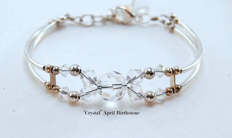 Kristall Swarovski April Birthstone Verstellbare Armband Modern Und Zart Für Jeden Besonderen Anlass Geschenk, Hochzeiten Oder Sie von KVRJewelry