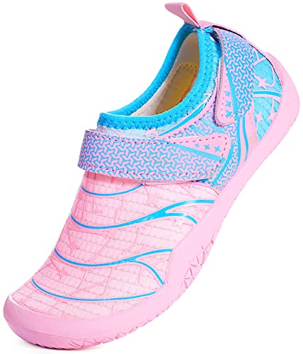 KVbabby Aquaschuhe für Mädchen Jungen Badeschuhe Wasserschuhe Kinder Barfußschuhe Rutschfe Strandschuhe,2415Pink,32 EU von KVbabby