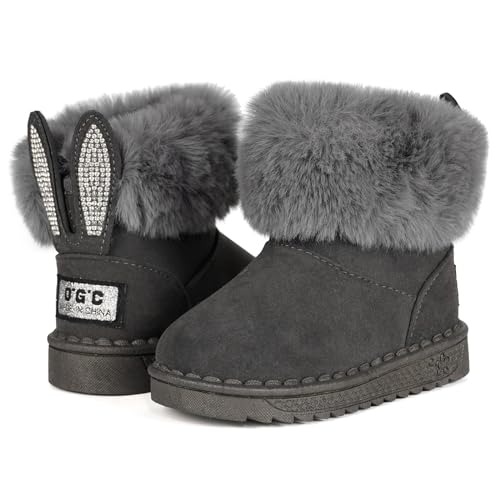 KVbabby Kinder Winterstiefel Wärme Gefütterte Schneestiefel Mädchen Winterschuhe Winter Boots Baby rutschfest Stiefel Kleinkindschuhe Weichsohlen 26EU = Hersteller 27 Grün B von KVbabby