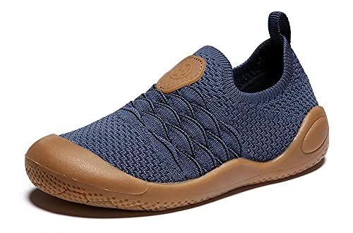 KVbabby Lauflernschuhe Kinder Flache Hausschuhe Kleinkindschuhe Jungen Mädchen Leichte Pantoffeln Turnschuhe Atmungsaktive rutschfest Blau 21 EU von KVbabby