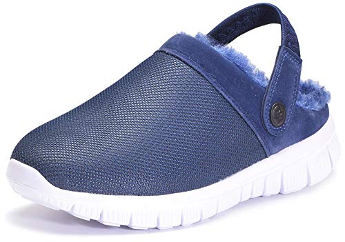 KVbabby Winter Hausschuhe Kinder Warm Gefüttert Clogs Mädchen Jungen Weiche Plüsch Pantoffeln Kleinkind Winterschuhe rutschfeste Leicht Gartenschuhe Slippers 29 EU = Hersteller 30 von KVbabby