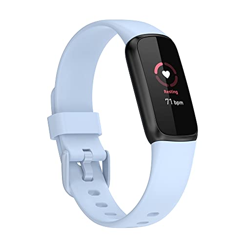 KUTEWEU Armband mit Fitbit-Luxe Armband, Weiche Silikon Ersatz Sportarmband wasserdichte Uhrenarmband Atmungsaktive Sport Ersatzband Armbänder Kompatibel mit Fitbit Luxe für Herren (Blau) von KUTEWEU