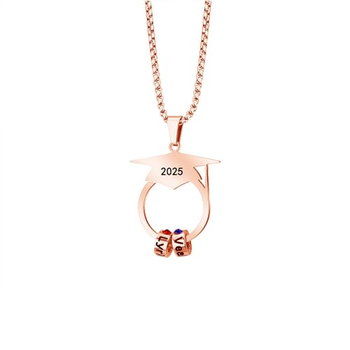 Benutzerdefinierte Abschlusskappe Geschenke personalisierte Birthstone Name Halskette für Frauen Graduierung Halskette Klasse von 2025 Benutzerdefinierte Abschlusskappe Geschenke personalisierte Birthstone Name Halskette für Frauen Graduierung Halskette Klasse von 2025 von KWCLTH