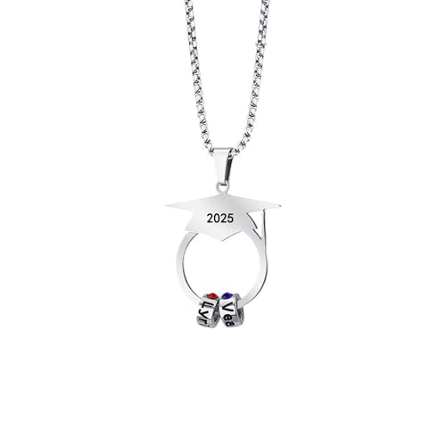 Benutzerdefinierte Abschlusskappe Geschenke personalisierte Birthstone Name Halskette für Frauen Graduierung Halskette Klasse von 2025 Benutzerdefinierte Abschlusskappe Geschenke personalisierte Birthstone Name Halskette für Frauen Graduierung Halskette Klasse von 2025 von KWCLTH