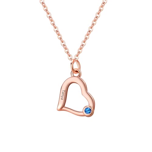 KWCLTH Collier de coeur personnalisé Colliers de pierres de naissance personnalisés pour femmes Cadeaux de bijoux pour mères et filles avec 1-5 breloques en forme de coeur KWCLTH Collier de coeur personnalisé Colliers de pierres de naissance personnalisés pour femmes Cadeaux de bijoux pour mères et filles avec 1-5 breloques en forme de coeur von KWCLTH