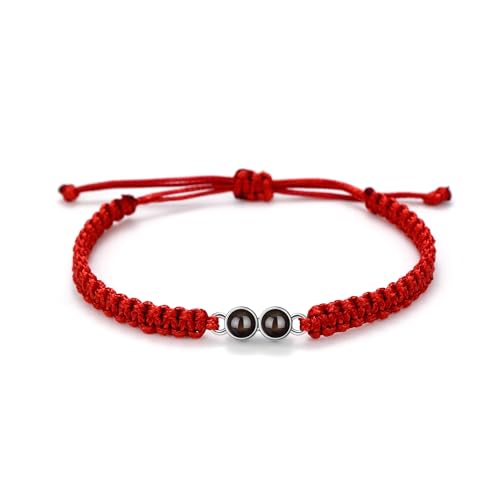 KWCLTH Personalisierte Projektion Armbänder mit 2 Bild im Inneren benutzerdefinierte Armbänder Memorial Geschenk für Frauen von KWCLTH