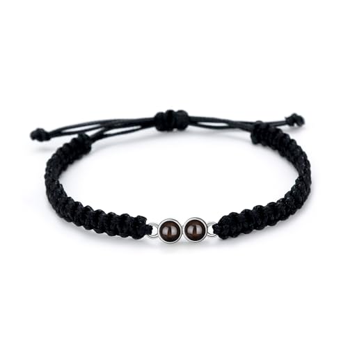 KWCLTH Personalisierte Projektion Armbänder mit 2 Bild im Inneren benutzerdefinierte Armbänder Memorial Geschenk für Frauen von KWCLTH