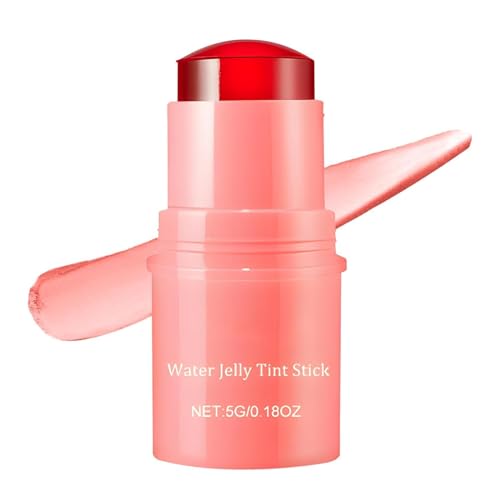 Milk Jelly Tint, Milk Cooling Water Jelly Tint, Milk Jelly Tint Milk Jelly Blush Milk Lip and Cheek Stick, Clean Fresh Tinted Lip Balm, Hydrating Cheek Stick Makeup Tool for Woman Girl. (Coral) von KWHEUKJL