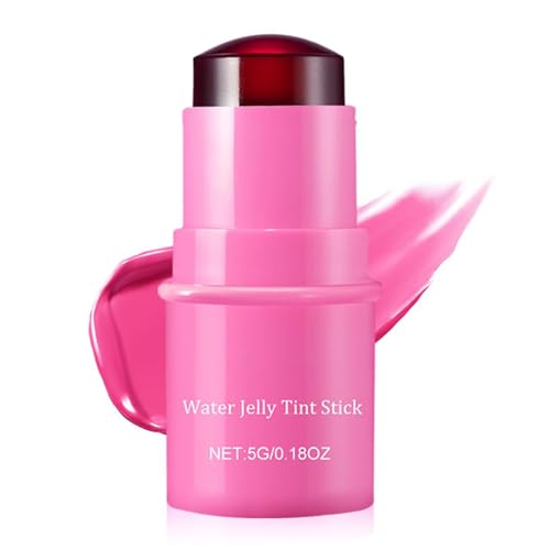 Milk Jelly Tint, Milk Cooling Water Jelly Tint, Milk Jelly Tint Milk Jelly Blush Milk Lip and Cheek Stick, Clean Fresh Tinted Lip Balm, Hydrating Cheek Stick Makeup Tool for Woman Girl. (Rose) von KWHEUKJL