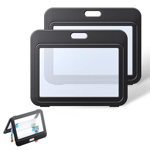 2 Stück Ausweishalter mit Doppelseitigen Fenstern, Ausweishüllen, Strapazierfähiger Ausweishalter, Ausweishalter Hartplastik Schutzhülle von KWKPR