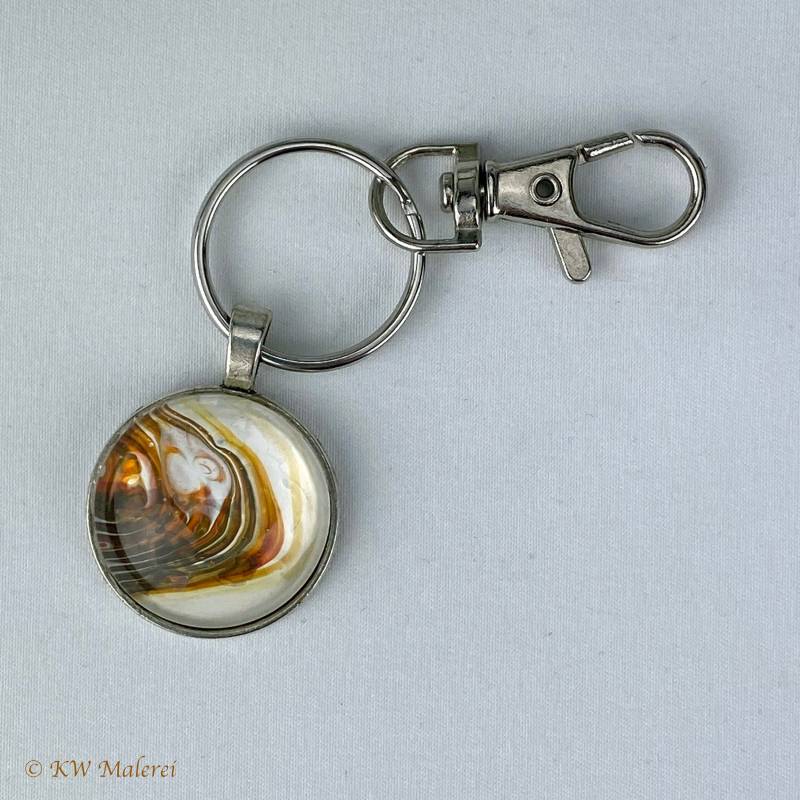 Einzigartige Schlüsselanhänger Mit Einem Acryl Pouring Kunstwerk Am Schlüsselring Karabiner von KWMalerei