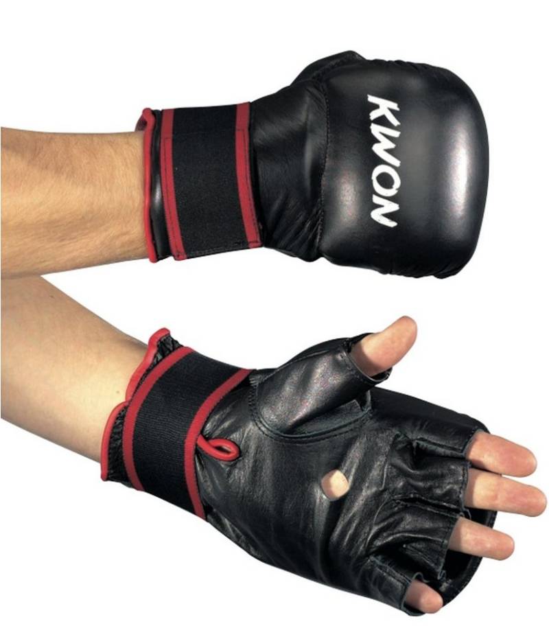 KWON Boxhandschuhe Virtus SV Handschuhe Handschutz Krav Maga Handschützer Leder Faustschutz Selbstverteidigung (Echtes Leder, Klettverschluss), Boxsackhandschuhe, MMA, Sandsackhandschuhe Schlagpolster Kampfsport von KWON