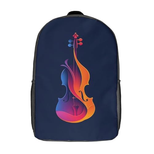 KWPGMDRY Geige Schulrucksack ColoRot Notes Rucksack Schule Kinderrucksack Schultasche Teenager Schulranzen Kinder Für Schule Und Reise Rucksack 17inch KWPGMDRY Geige Schulrucksack ColoRot Notes Rucksack Schule Kinderrucksack Schultasche Teenager Schulranzen Kinder Für Schule Und Reise Rucksack 17inch von KWPGMDRY
