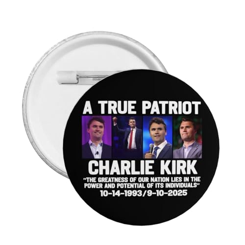 1 stück Ein Wahrer Patriot Charlie Kirk Pins Und Memorial Hero Charlie Kirk Button Runde Abzeichen Brust Brosche Dekoration von KWQDOZF