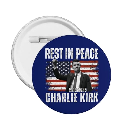 1 stück Ruhe In Frieden Charlie Kirk Pins Und Memorial Hero Charlie Kirk Button Runde Abzeichen Brust Brosche Dekoration von KWQDOZF