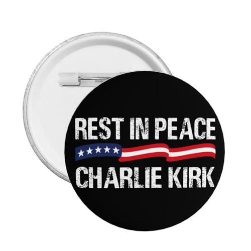1 stück Ruhe In Frieden Charlie Kirk Pins Und Memorial Hero Charlie Kirk Button Runde Abzeichen Brust Brosche Dekoration von KWQDOZF