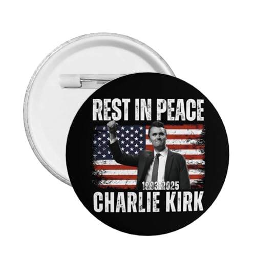 1 stück Ruhe In Frieden Charlie Kirk Pins Und Memorial Hero Charlie Kirk Button Runde Abzeichen Brust Brosche Dekoration von KWQDOZF
