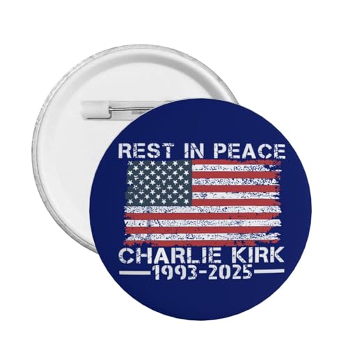 1 stück Ruhe In Frieden Charlie Kirk Pins Und Memorial Hero Charlie Kirk Button Runde Abzeichen Brust Brosche Dekoration von KWQDOZF
