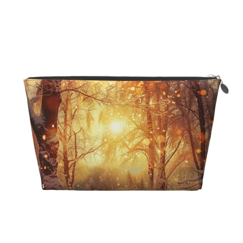 Aftersnow Damen-Make-up-Tasche mit Aufdruck, große Kapazität, Reise-Make-up-Tasche, Leder, wasserdicht, Kulturbeutel, Rasierbeutel, Geldbörse von KWQDOZF