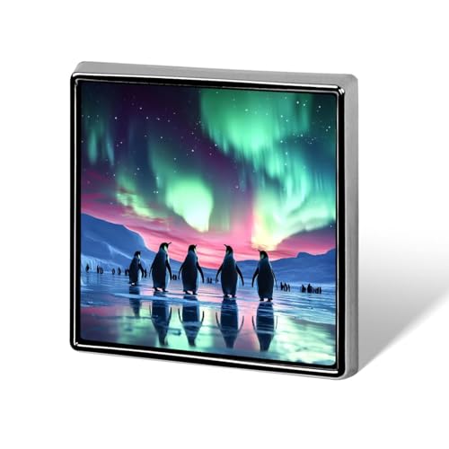 Aurora Borealis Niedlicher Pinguin Quadratische Revers-Krawattennadeln Lustige Brosche Anstecknadel Knopf Anstecker Hut Kleidung Accessoires für Männer Frauen Aurora Borealis Niedlicher Pinguin Quadratische Revers-Krawattennadeln Lustige Brosche Anstecknadel Knopf Anstecker Hut Kleidung Accessoires für Männer Frauen von KWQDOZF