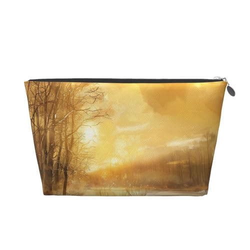 Beauty Damen Make-up-Tasche mit Aufdruck, große Kapazität, Reise-Make-up-Tasche, Leder, wasserdicht, Kulturbeutel, Rasierbeutel, Geldbörse von KWQDOZF