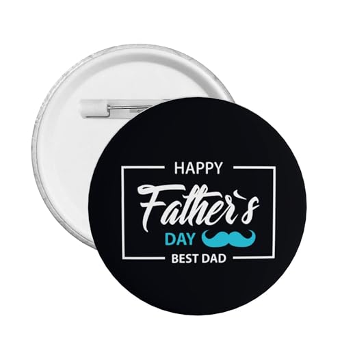 Best Dad Ever Happy Father's Day Pins Runde Brosche Button Abzeichen Aufkleber Zeichen Metall Pin von KWQDOZF