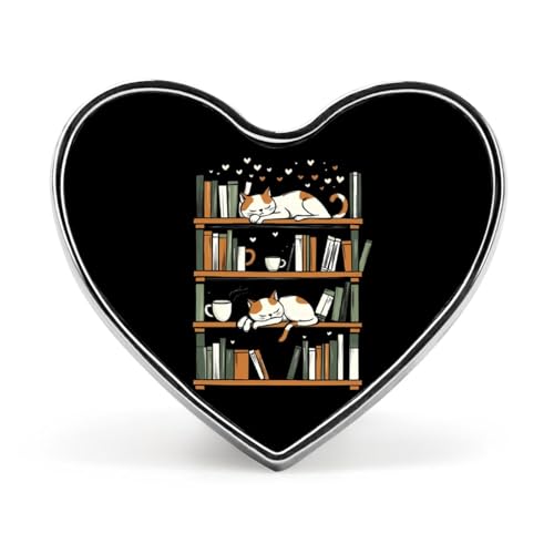 Bibliothek Katzen Herz Revers Krawattennadeln Lustige Brosche Anstecknadel Button Abzeichen Hut Kleidung Accessoires für Männer Frauen Bibliothek Katzen Herz Revers Krawattennadeln Lustige Brosche Anstecknadel Button Abzeichen Hut Kleidung Accessoires für Männer Frauen von KWQDOZF