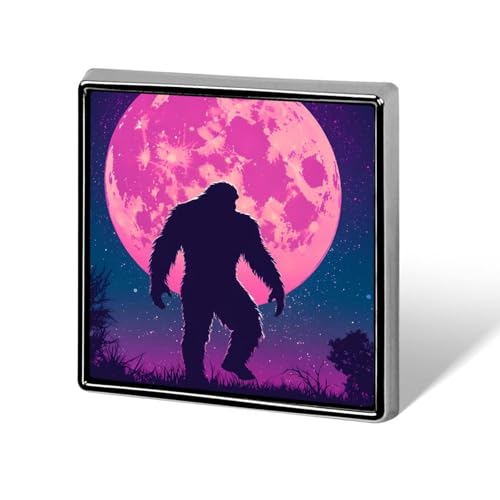 Bigfoot Lila Mond Brosche Pins 0,7 Zoll Metallabzeichen Schmuck Dekor für Kleidung Lapel Krawatte Rucksack Zubehör von KWQDOZF