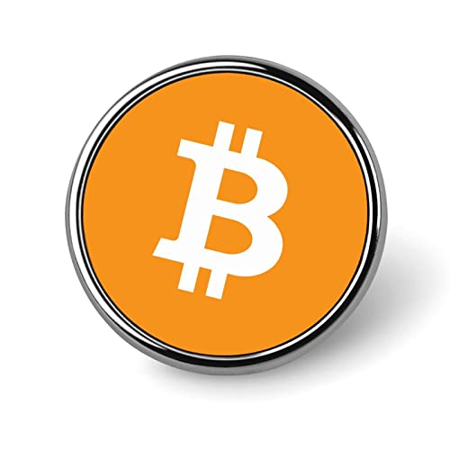 Bitcoin-Symbol, runde Anstecknadel, süße Brosche, Anstecker, Abzeichen für Geschenk, Kleidung, Taschen, Dekoration, lustig von KWQDOZF