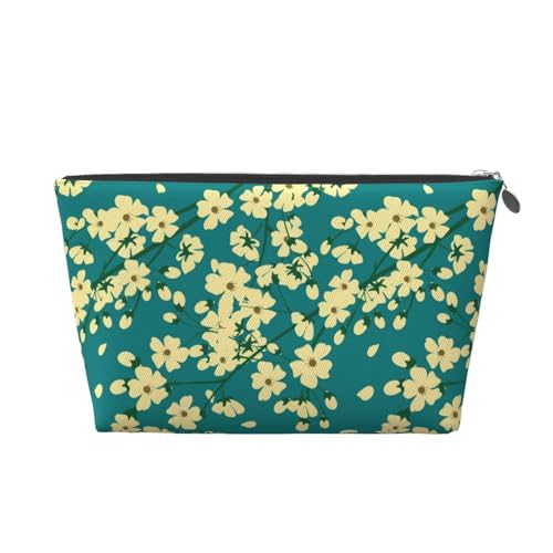 Blumen-Make-up-Taschen für Frauen, Geldbörse, Reißverschluss, Kosmetiktasche, große Reise-Make-up-Organizer, Werkzeugtasche von KWQDOZF
