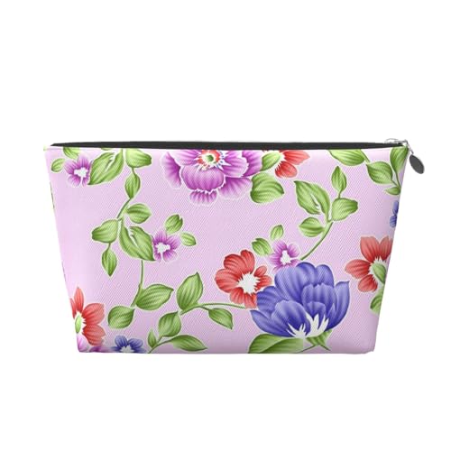 Blumendruck-Make-up-Tasche für Frauen, Kosmetiktaschen, Organizer, kleine Make-up-Tasche für Geldbörse, Geschenk von KWQDOZF