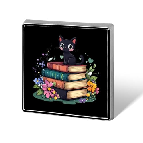 Book Cat Flowers Brooch Pins for Women Men Square Collar Lapel Pins Coat Jacket Accessories Book Cat Flowers Brooch Pins for Women Men Square Collar Lapel Pins Coat Jacket Accessories von KWQDOZF