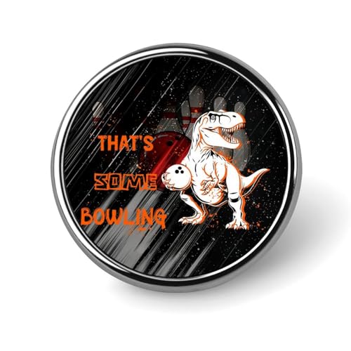 Bowling Dinosaurier Vintage Runde Brosche Anstecknadel Anstecker Revers Krawattennadel für Frauen Männer Büroangestellte Lehrer Dekor Bowling Dinosaurier Vintage Runde Brosche Anstecknadel Anstecker Revers Krawattennadel für Frauen Männer Büroangestellte Lehrer Dekor von KWQDOZF