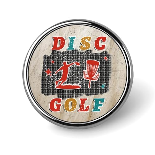 Brosche im Vintage-Stil, strukturiert, Disc Golf, rund, Anstecknadel, Revers, Krawattennadel für Frauen und Männer, Büroangestellte, Lehrer, Dekoration Brosche im Vintage-Stil, strukturiert, Disc Golf, rund, Anstecknadel, Revers, Krawattennadel für Frauen und Männer, Büroangestellte, Lehrer, Dekoration von KWQDOZF