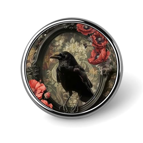 Brosche im Vintage-Stil mit Blumenmotiv, rund, Anstecknadel, Revers, Krawattennadel für Damen und Herren, Büroangestellte, Lehrer, Dekoration Brosche im Vintage-Stil mit Blumenmotiv, rund, Anstecknadel, Revers, Krawattennadel für Damen und Herren, Büroangestellte, Lehrer, Dekoration von KWQDOZF