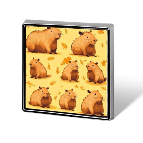 Capybara Brooch Pins for Women Men Square Collar Lapel Pins Coat Jacket Accessories Capybara Brooch Pins for Women Men Square Collar Lapel Pins Coat Jacket Accessories von KWQDOZF