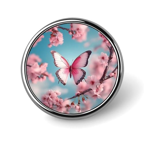 Cherry Flowers and Butterflies Funny Round Lapel Pins Metal Button Brooch Badge Tie Hats Clothes Decoration for Men Women Cherry Flowers and Butterflies Funny Round Lapel Pins Metal Button Brooch Badge Tie Hats Clothes Decoration for Men Women von KWQDOZF