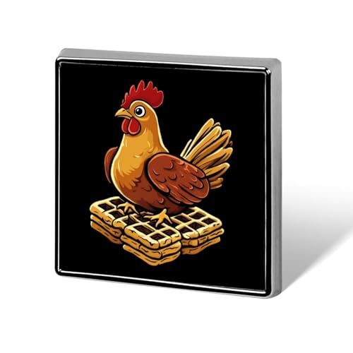 Chicken Waffles1 Broschennadeln 0,7 Zoll Metallabzeichen Schmuckdekor für Kleidung Lapel Krawatte Rucksack Zubehör von KWQDOZF