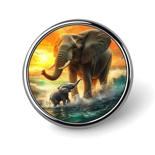 Colorful Seaside Elephants Brooch Pins for Women Men Cute Badge Lapel Pins for Backpack Dress Accessories Colorful Seaside Elephants Brooch Pins for Women Men Cute Badge Lapel Pins for Backpack Dress Accessories von KWQDOZF