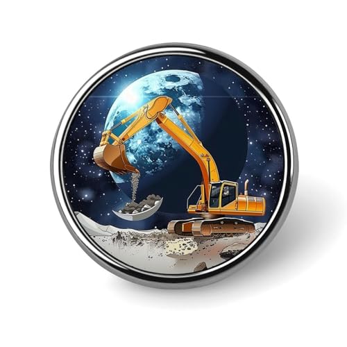 Cosmic Cartoon Digger Round Brooch Pin Badge Lapel Tie Pin for Women Men Office Worker Teacher Decor Cosmic Cartoon Digger Round Brooch Pin Badge Lapel Tie Pin for Women Men Office Worker Teacher Decor von KWQDOZF
