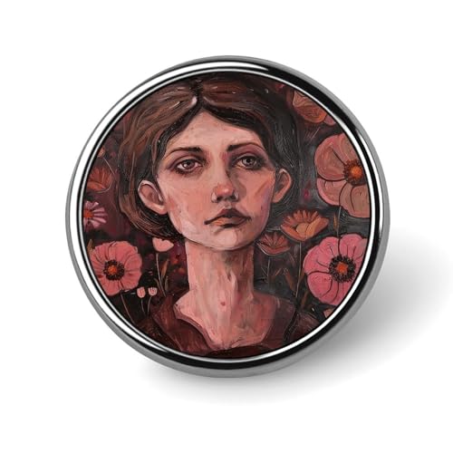 Dekorative Blumen und Damenbrosche, modische Anstecknadeln für Damen und Herren, Reversabzeichen, lustige Broschen für Anzüge, Kleidung, Jacken, Hüte, Rucksäcke, Geldbörsen, Taschenzubehör, rund von KWQDOZF