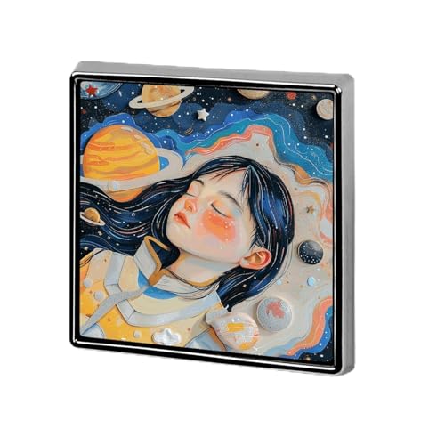 Dekorative Brosche im Weltraum-Stil, modische Anstecknadeln für Damen und Herren, Reversabzeichen, lustige Broschen für Anzüge, Kleidung, Jacken, Hüte, Rucksäcke, Geldbörsen, Taschenzubehör, quadratis von KWQDOZF