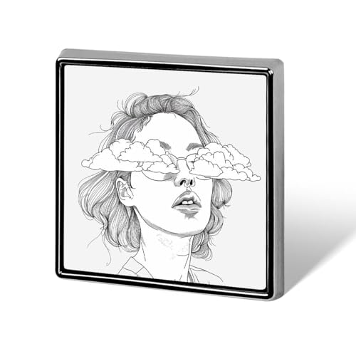 Dekorative Brosche mit Wolken und Mädchen, modische Anstecknadeln für Damen und Herren, Reversabzeichen, lustige Broschen für Anzüge, Kleidung, Jacken, Hüte, Rucksäcke, Geldbörsen, Taschenzubehör, qua von KWQDOZF