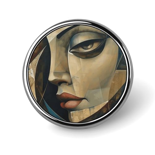 Dekorative Brosche mit bemaltem Frauengesicht, modische Anstecknadeln für Damen und Herren, Reversabzeichen, lustige Broschen für Anzüge, Kleidung, Jacken, Hüte, Rucksäcke, Geldbörsen, Taschenzubehör, von KWQDOZF