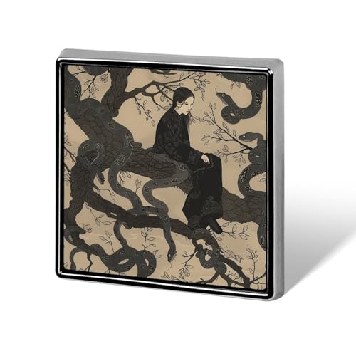 Dekorative Brosche mit der Aufschrift „Frau sitzt auf einem Ast, modische Anstecknadeln für Damen und Herren, Reversabzeichen, lustige Broschen für Anzüge, Kleidung, Jacken, Hüte, Rucksäcke, Geldbörse von KWQDOZF