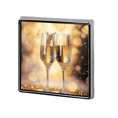 Dekorative Brosche mit zwei Champagnergläsern, modische Anstecknadeln für Damen und Herren, Reversabzeichen, lustige Broschen für Anzüge, Kleidung, Jacken, Hüte, Rucksäcke, Geldbörsen, Taschenzubehör, von KWQDOZF